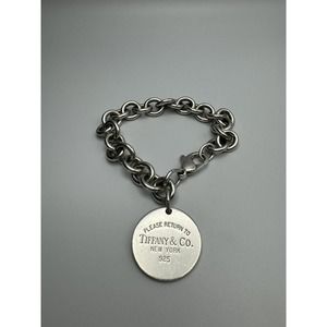 Tiffany & Co. Return to Tiffany 7.5 in Charm Bracelet Sterling Silver Authentic